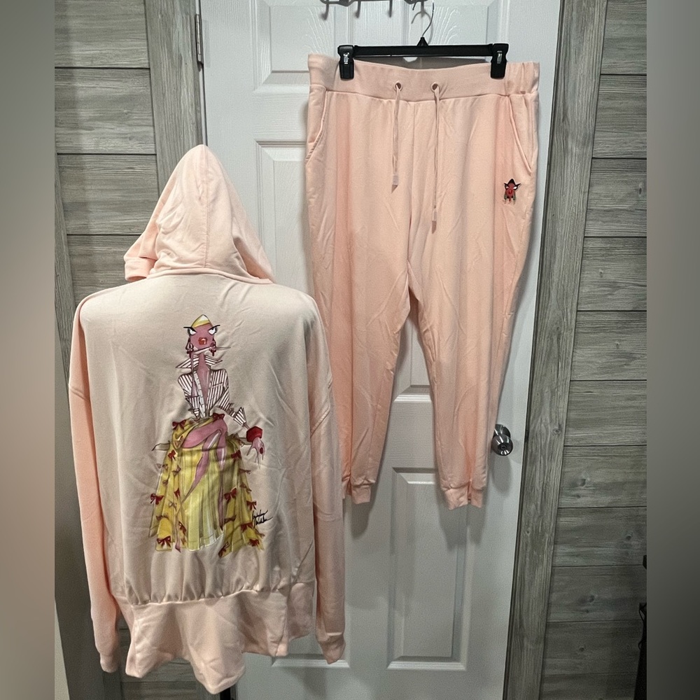 Badgley Mischka plus size matching sweatsuit